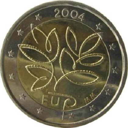 2 euros commémorative 2004 Finlande l'élargissement de l’Union européenne à dix nouveaux États membres