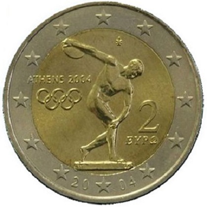 2 euros commémorative 2004 Grèce Jeux olympiques d’Athènes de 2004