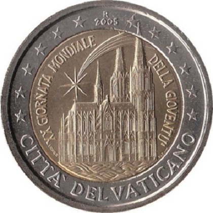 2 euros commémorative 2005 Vatican XXe journée mondiale de la jeunesse