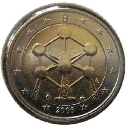 2 euros commémorative Belgique 2006 l'atomium