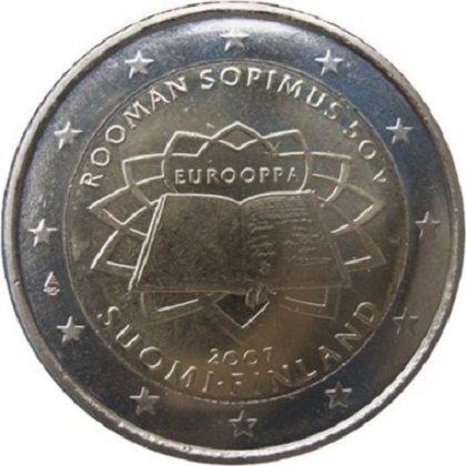 2 euros commémorative Finlande 2007 les 50 ans du traité de Rome