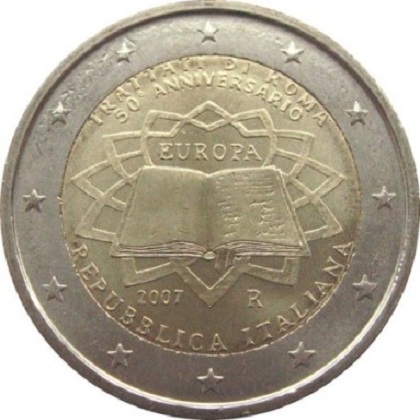 2 euros commémorative Italie 2007 les 50 ans du traité de Rome