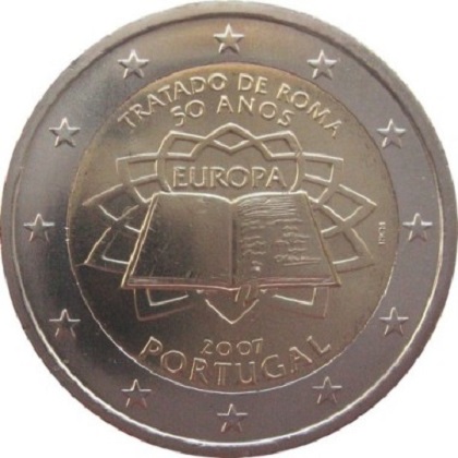 2 euros commémorative Portugal 2007 les 50 ans du traité de Rome