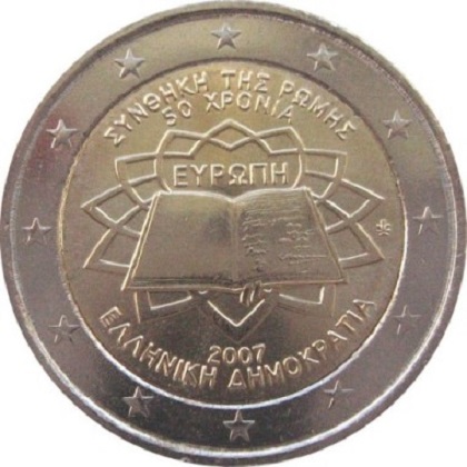 2 euros commémorative Grèce 2007 les 50 ans du traité de Rome