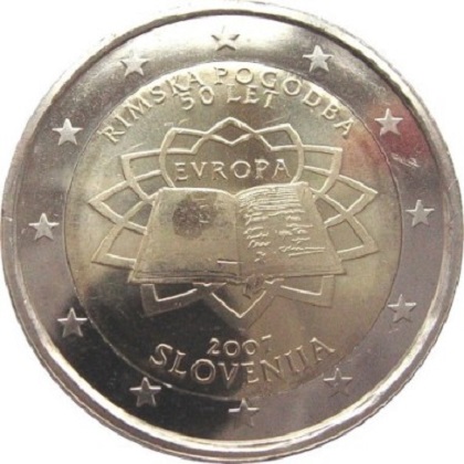 2 euros commémorative Slovénie 2007 les 50 ans du traité de Rome