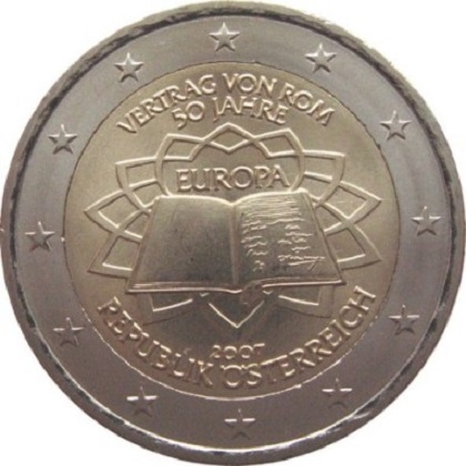 2 euros commémorative Autriche 2007 les 50 ans du traité de Rome