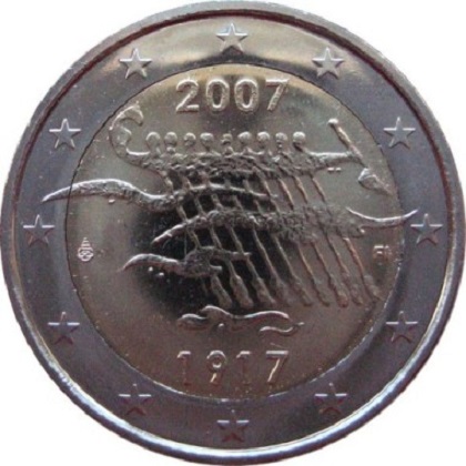 2 euros commémorative Finlande 2007 90e anniversaire de l'indépendance de la Finlande