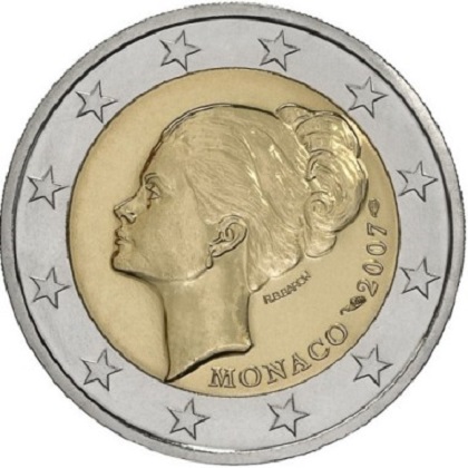 2 euros commémorative Monaco 2007 Grace Kelly 25e anniversaire de sa mort