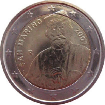 2 euros 2007 Saint-Marin commémorative Garibaldi