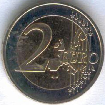 2 € commémorative Allemagne 2008 présidence de Hambourg au Bundesrat avec erreur et l'ancienne carte de l'Europe. 
