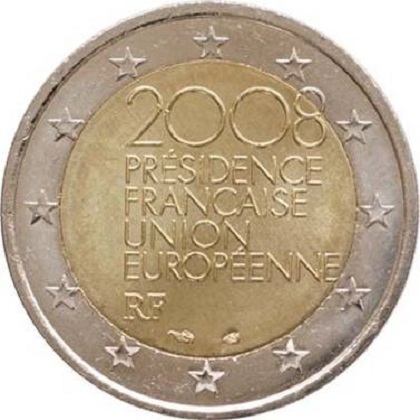 2 euros commémorative France 2008 présidence française de l'union européenne