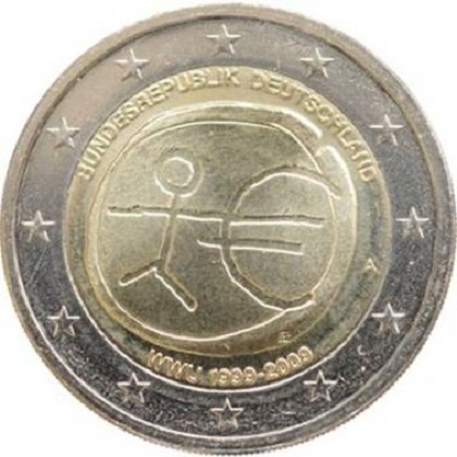 2 euros commémorative Allemagne 2009 10 ans UEM