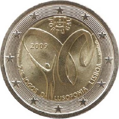 2 euros commémorative Portugal 2009 les deuxièmes Jeux de la Lusophonie