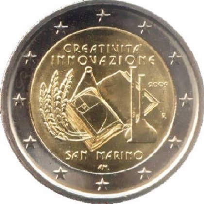 2 euros commémorative Saint-Marin 2009 l'année européenne de la créativité et de l’innovation