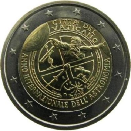 2 euros commémorative Vatican 2009 l'année internationale de l’astronomie