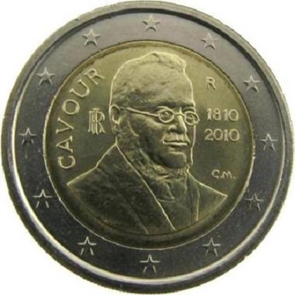 2 euros commémorative Italie 2010 Comte de Cavour