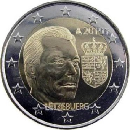 2 euros commémorative Luxembourg 2010 les armoiries du Grand-Duc Henri 2010