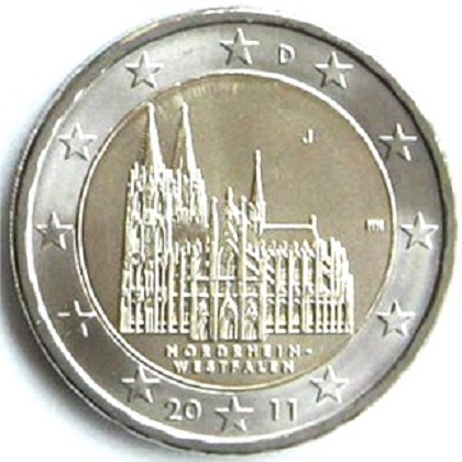 2 euros commémorative Allemagne 2011 la Rhénanie du nord Westphalie