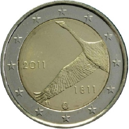 2 euros commémorative Finlande 2011 bicentenaire de la banque de Finlande