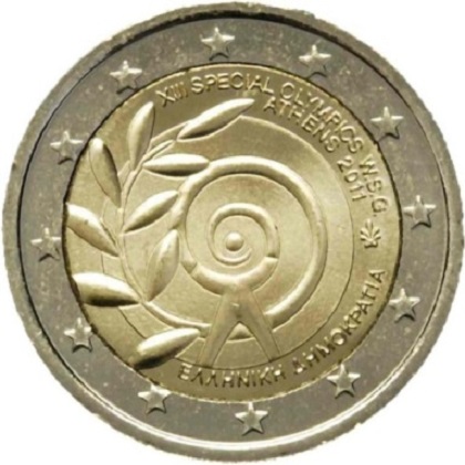 2 euros commémorative Grèce 2011 jeux olympiques spéciaux d'été