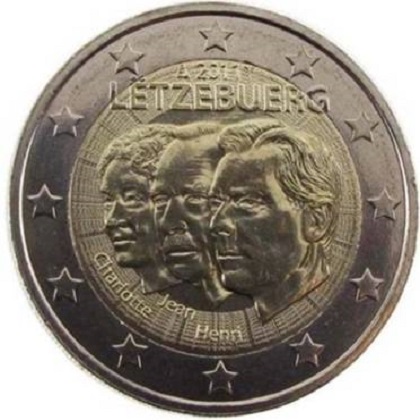 2 euros commémorative Luxembourg 2011 50e anniversaire désignation de son fils Jean comme Lieutenant-Représentant
