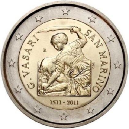 2 euros commémorative Saint-Marin 2011 500ème anniversaire de la naissance de Giorgio Vasari