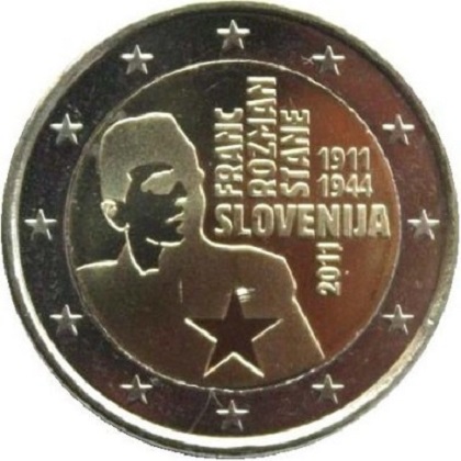 2 euros commémorative Slovénie 2011 centenaire de la naissance de Franc Rozman-Stane