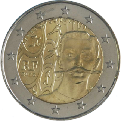 2 euros commémorative France 2013 Pierre de Coubertin
