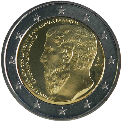 2 euros commémorative Grèce 2013 Platon, 2400e anniversaire de la fondation de l'académie Platon