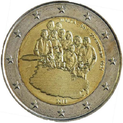 2 euros commémorative Malte 2013 autonomie gouvernementale de 1921