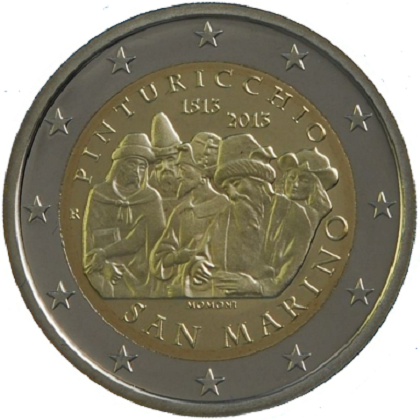 2 euros commémorative Saint-Marin 2013 500e anniversaire de la mort de Pinturicchio