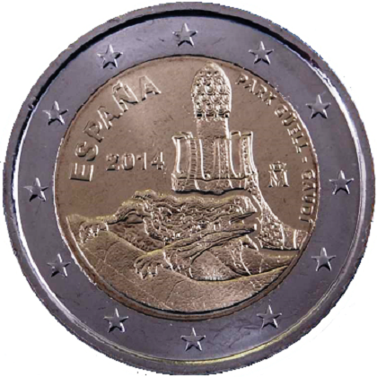 2 euros 2014 Espagne commemorative Antoni Gaudi