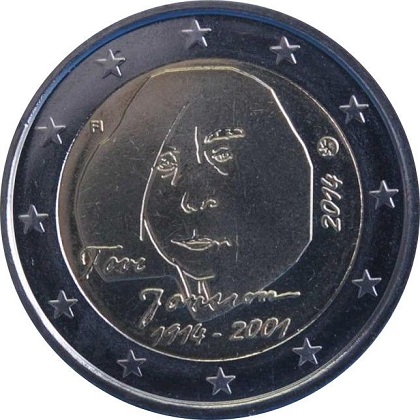 2 euros 2014 commémorative Finlande Tove Marika Jansson