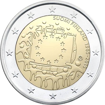 2 euros 2015 Finlande commémorative 30ème anniversaire du drapeau européen