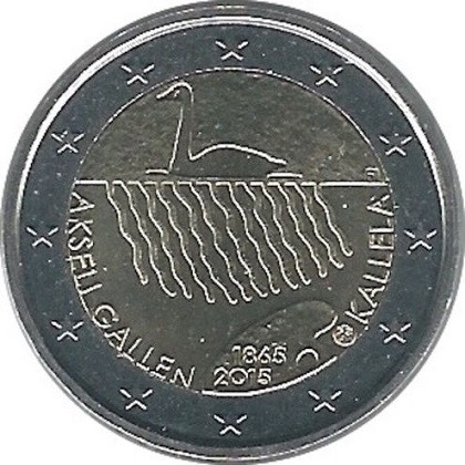 pièce 2 euros commémorative Finlande 2015 Akseli Gallen Kallela