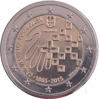2 euros commémorative 2015 Portugal le 150e anniversaire de la croix rouge portugaise