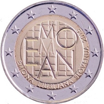 2 euros 2015 Slovénie commémorative Emona