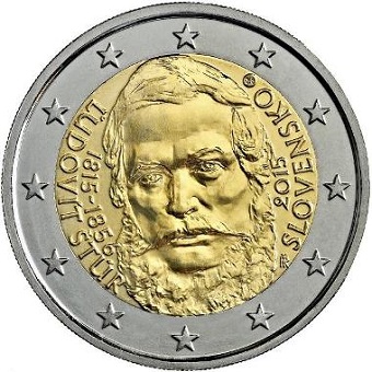 2 euros 2015 Slovaquie commémorative bicentenaire de la naissance de Ludovit Stur