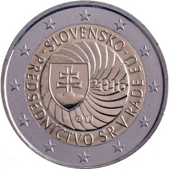 2 euros commémorative 2016 Slovaquie présidence de la l'Union Européenne