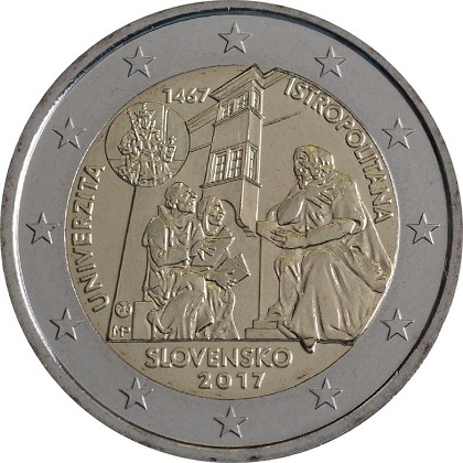 2 euros commémorative 2017 Slovaquie le 550ème anniversaire de l'université Istropolitana