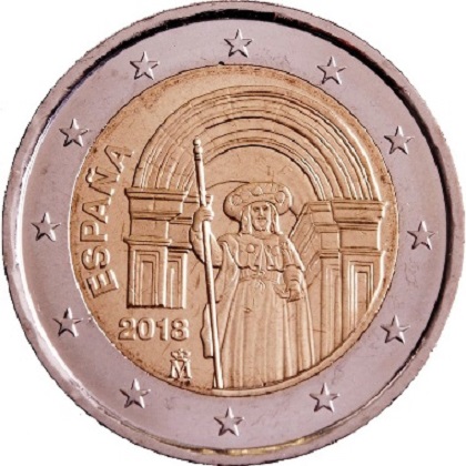 pièce 2 euro 2018 Espagne la vieille ville de Saint Jacques de Compostelle