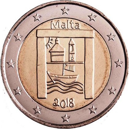 2 euros commémorative 2018 Malte série Enfants et solidarité sous le thème pour 2018 du patrimoine culturel.