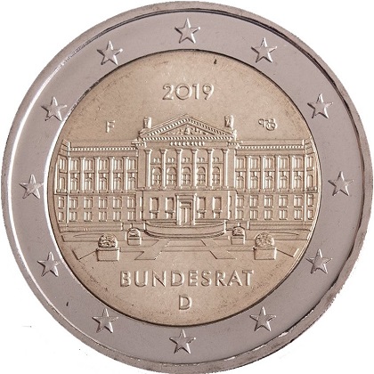 2 euros commémorative 2019 Allemagne 30ème anniversaire de la chute du mur de Berlin