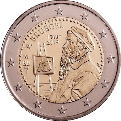 2 euro commémorative Belgique 2019 pour le 450e anniversaire de la mort de Pieter Brueghel
