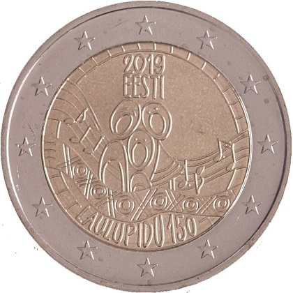 2 euro 2019 commémorative Estonie 150e anniversaire du festival de la chanson estonienne