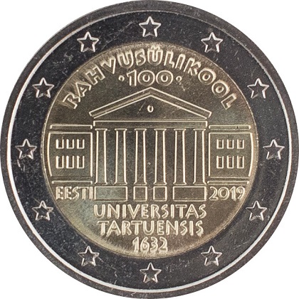 2 euro 2019 commémorative Estonie le centenaire de la fondation de l'université de Tartu