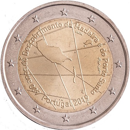 2 euro 2019 commémorative Portugal 600 ans de la découverte de l'île de Madère