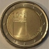 2 euro 2019 commémorative Slovénie le centenaire de la fondation de l'Université de Ljubljana