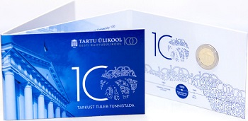 2 € euro BU commémorative 2019 Estonie