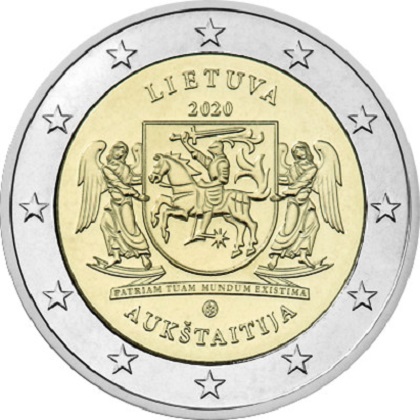 2 euro commémorative 2020 Lituanie, la région d'Aukštaitija, série les régions ethnographiques lituaniennes
